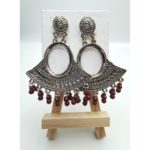 Black Metal with Maroon Hanging Beads