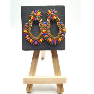 Multicolour Stone Dangle Type Earring
