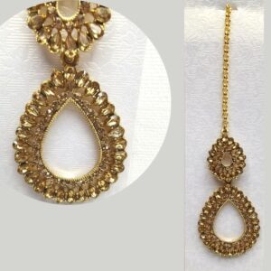 Oval Shaped Golden Stone Nethi Chuti