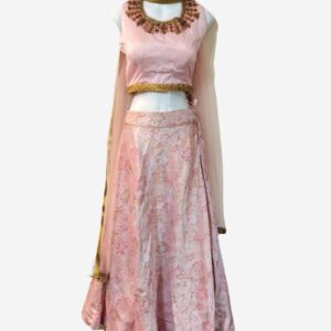 Baby Pink Lehenga Choli 3 Piece Set