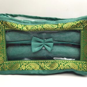 Green Double Column With Partition Bangle Pouch