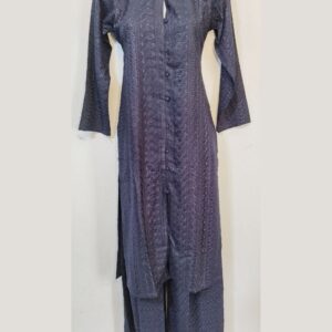 Navy Blue Punjabi Style Embroidery Salwar Kameez