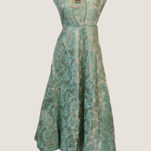 Green Shiny Frock With Pant and Dupatta