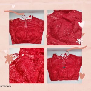 Full Chumki Work Red Bridal Blouse