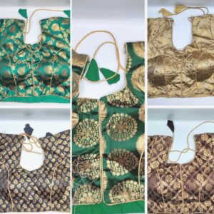 Women Woven Design Padded Saree Ready Made Blouse