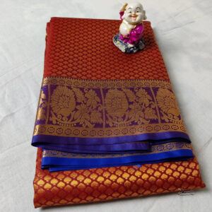 Elampillai Banaras Type Art Silk Sarees | Bridal Collection | Red