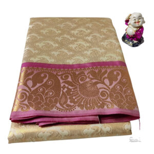 Elampillai Banaras Type Art Silk Sarees | Bridal Collection | Cream Colour