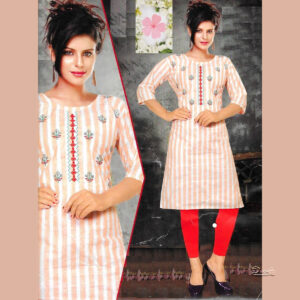 Women Embroidered A-Line Tunic Long Top | XL Size