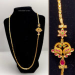 Mugappu Chain | Two Birds & Flower Dollar with Stones