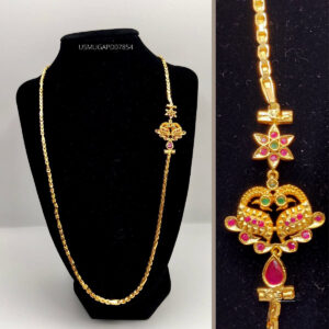 Mugappu Chain | Two Birds & Flower Dollar with Stones