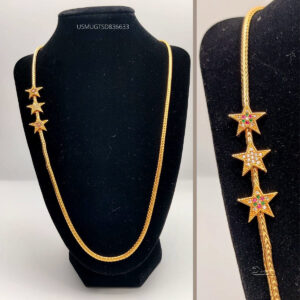 Mugappu Chain | Three Star with Stone Design