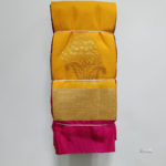 Yellow Silk Cotton Saree | Flower Design | Indian Saree
