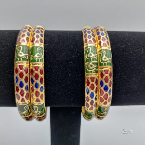 Traditional Bangle With Bird Design | 2.4 Size | 4 Pieces