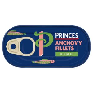 Princes Anchovy Fillets in Olive Oil 50g (Case of 12)