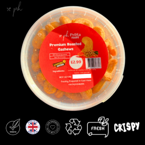 PriHa Foods Roasted Cashews - Chili Flavour 135gms